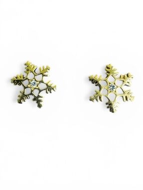 Avon Gold Snowflake Stud Earrings
